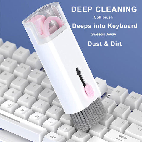 7-In-1 Keyboard Cleaner Brush Kit Multi-Function Cleaning Kit Laptop, Mobile, Airpods